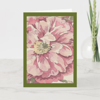 Pretty Floral Colour Pencil Illustration (AI) Phot Card