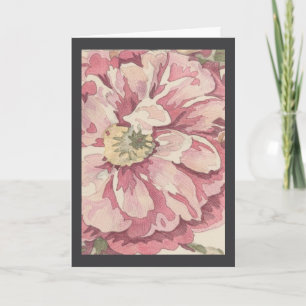 Pretty Floral Colour Pencil Illustration (AI) Phot Card