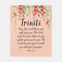 Pretty Floral Custom Baby Name Prayer Christian