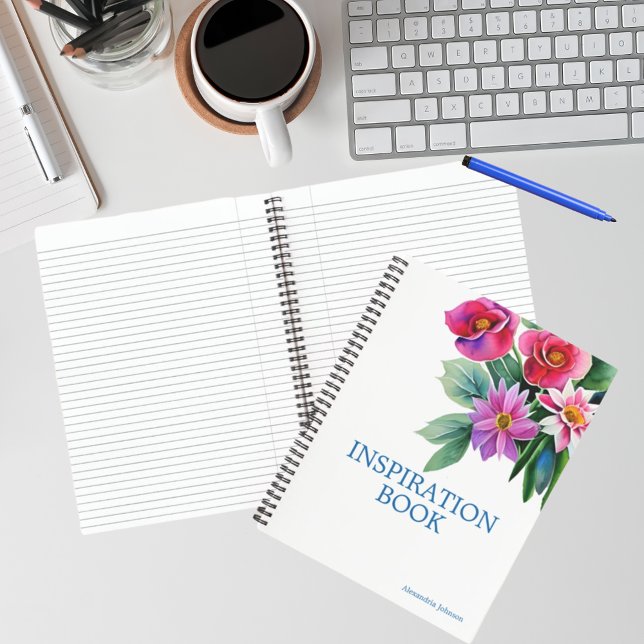 Pretty Floral Cute Modern Spiral Notebook (Creator Uploaded)