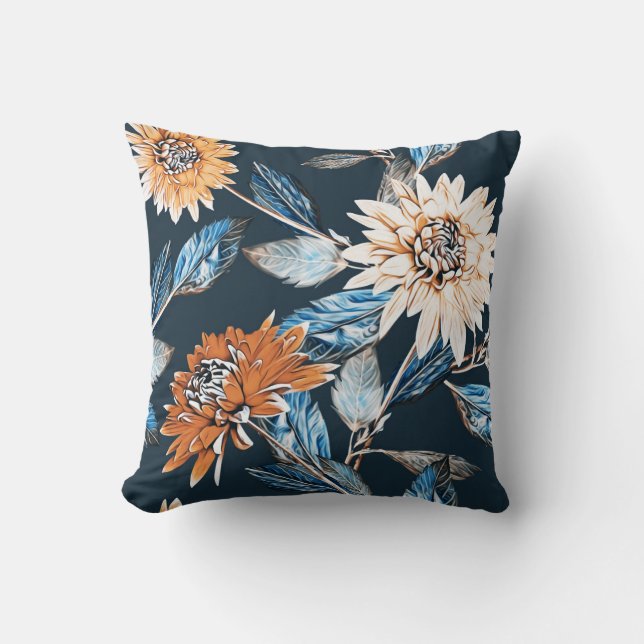 Pretty floral decorative eye-catching   cushion (Front)