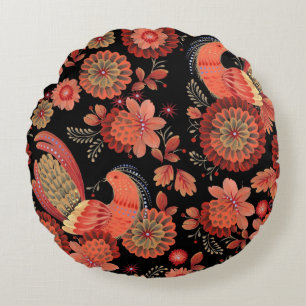 Pretty floral decorative eye-catching round cushion