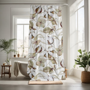 Pretty floral decorative eye-catching shower curtain