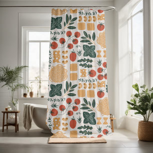 Pretty floral decorative eye-catching shower curtain