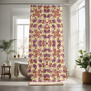Pretty floral decorative eye-catching  shower curtain