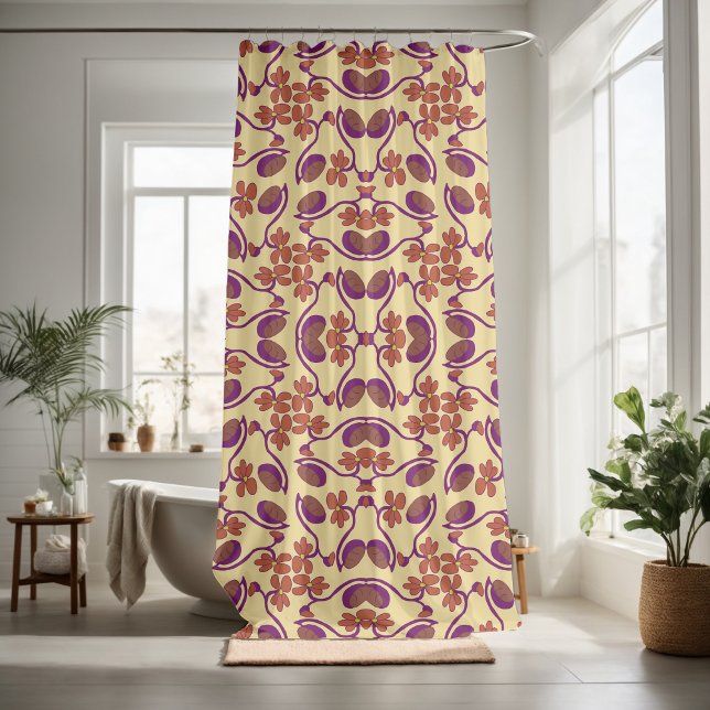 Pretty floral decorative eye-catching  shower curtain (Creator Uploaded)