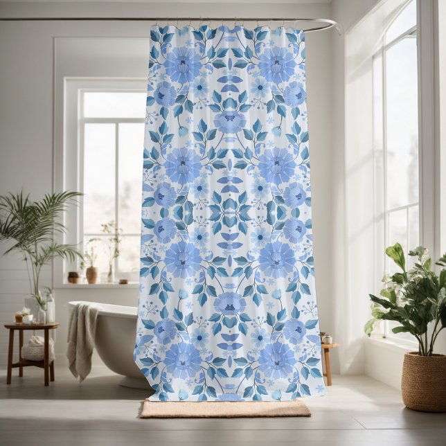 Pretty floral decorative eye-catching  shower curtain (Creator Uploaded)