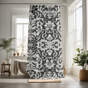 Pretty floral decorative eye-catching  shower curtain