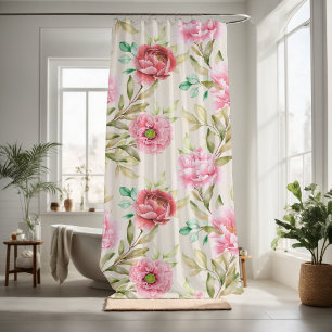 Pretty floral decorative eye-catching  shower curtain