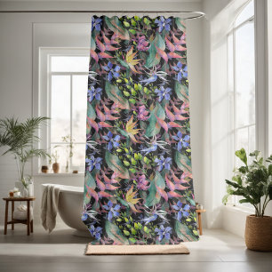 Pretty floral decorative eye-catching shower curtain