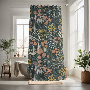 Pretty floral decorative eye-catching shower curtain