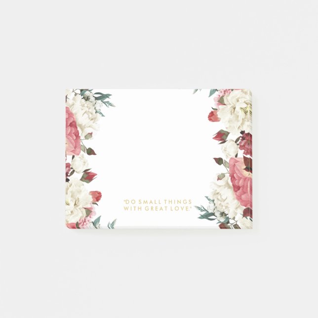 Pretty Floral Design Post It Notes (Front)
