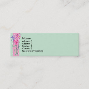 Pretty Floral Edge Profile Cards
