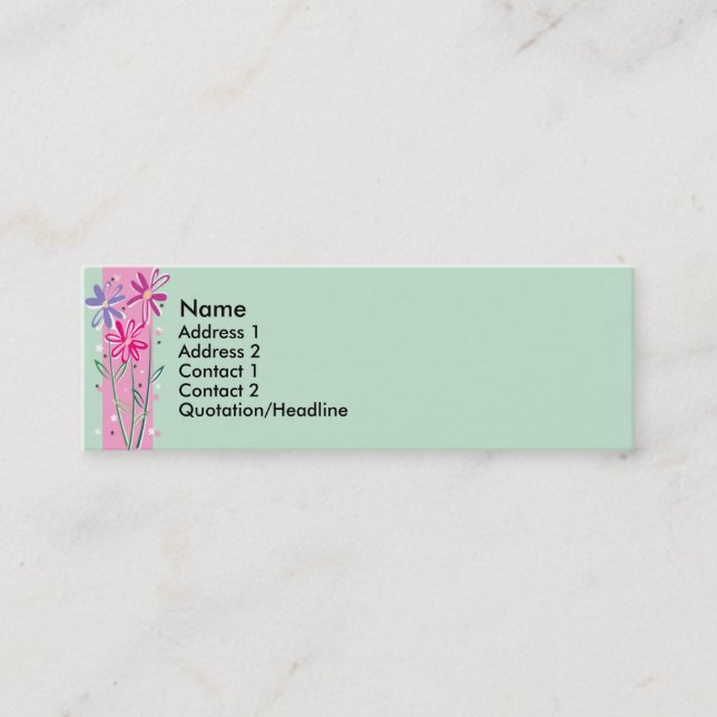 Pretty Floral Edge Profile Cards (Front)