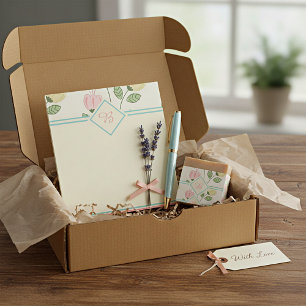 Pretty floral frame notepad