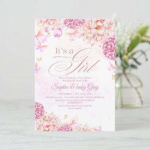 Pretty Floral Garden Baby Shower Invitation
