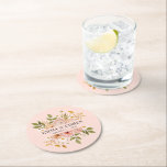 Pretty floral garden wedding favour round paper coaster<br><div class="desc">This lovely floral artwork is transferrable to a number of products to make a beautiful personalised wedding favour. DM with any requests. Thanks for visiting my Zazzle store!</div>