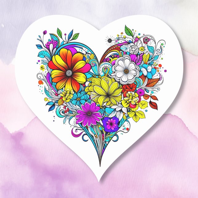 Pretty Floral Heart | Valentine's Day Heart Sticker (Creator Uploaded)