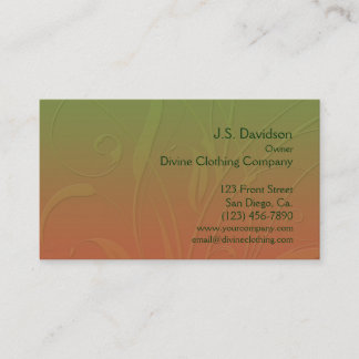 Pretty Floral Leaf Design Business Card