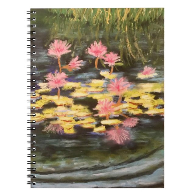 pretty floral lily pad notebook (Front)