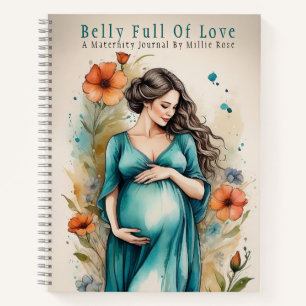 Pretty Floral Maternity Expecting Mom Journal