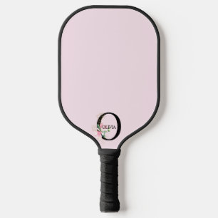 Pretty Floral O alphabet  Pickleball Paddle