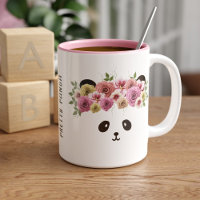 Pretty Floral Panda Bear Girl Cute Personalised