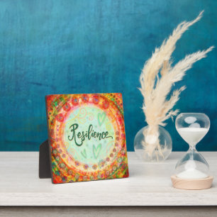 Pretty Floral Pastel Boho Modern Resilience Plaque