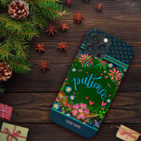 Pretty Floral Patience Inspirivity Name Case-Mate