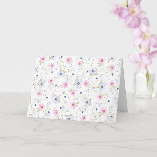Pretty Floral Pattern Card (Orchid)