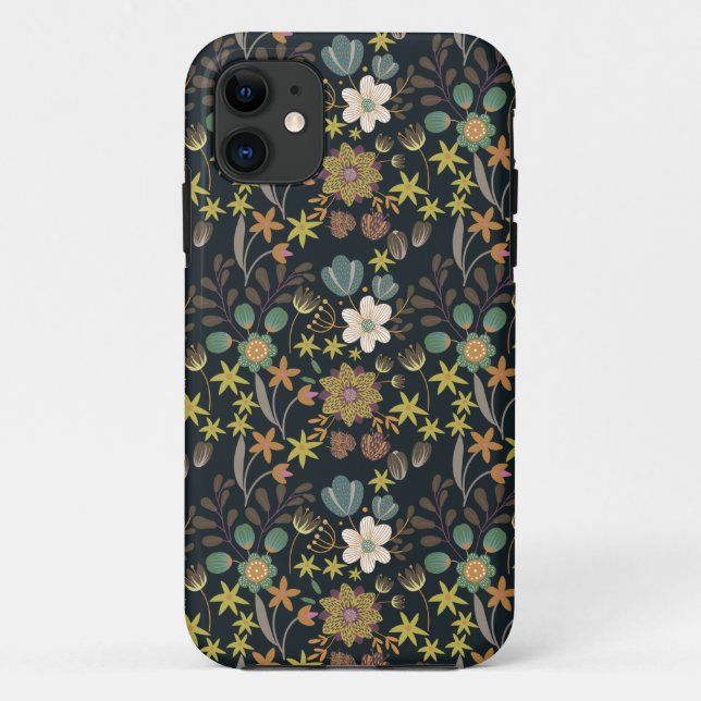 Pretty Floral Pattern Case-Mate iPhone Case (Back)