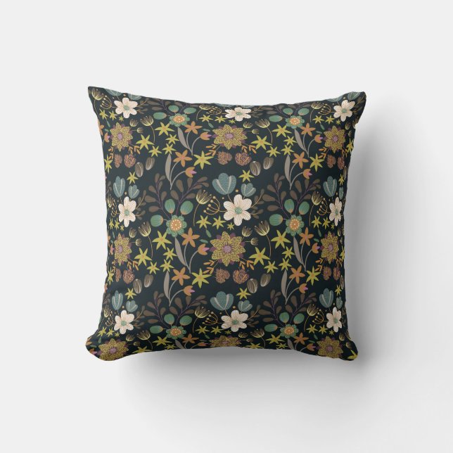 Pretty Floral Pattern Cushion (Front)