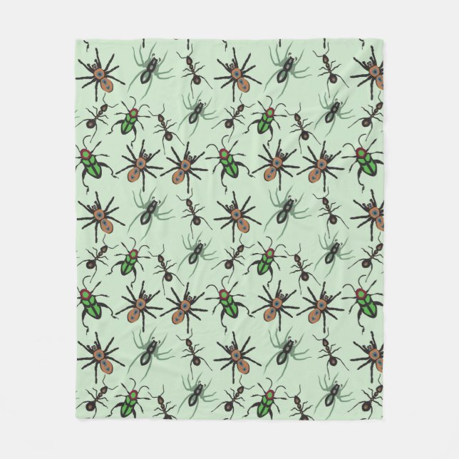 Pretty Floral Pattern Fleece Blanket (Front)