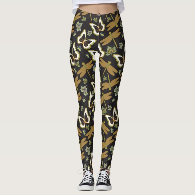 Pretty Floral Pattern Leggings (Front)