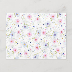 Pretty Floral Pattern Post Card
