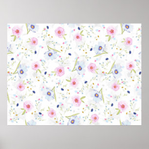 Pretty Floral Pattern Poster