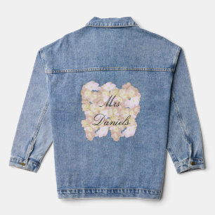 Pretty Floral Personalised Denim Jacket