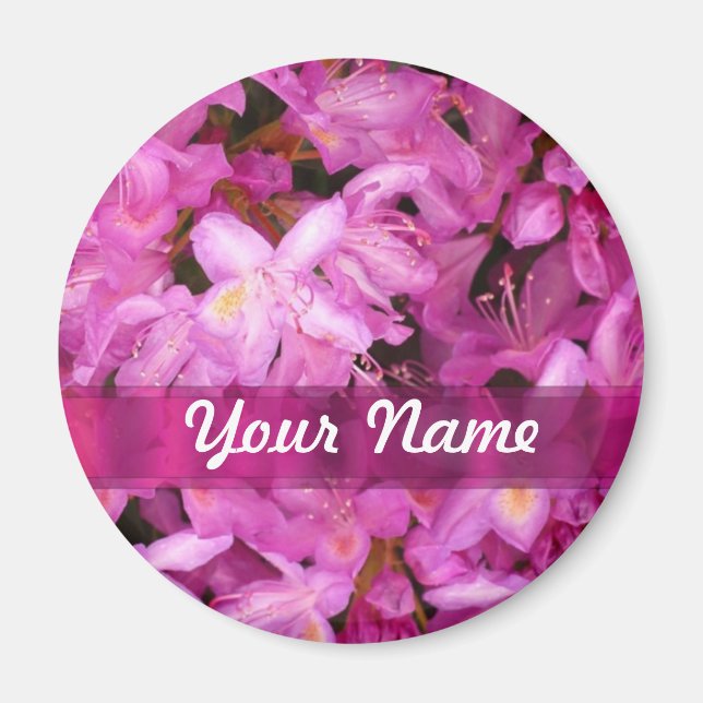 Pretty floral personalised magnet (Front)