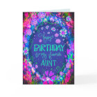 Pretty Floral Pink Favourite Aunt Birthday