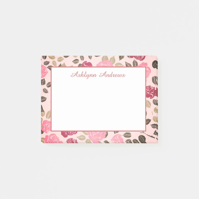 Pretty Floral Post-it Notes (Front)