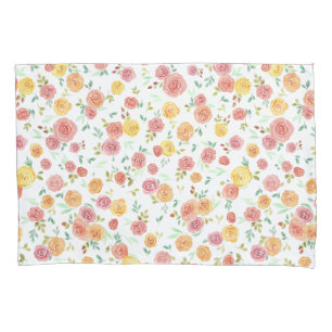 Pretty Floral Rose Pattern  Pillowcase