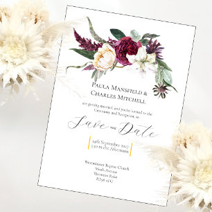 Pretty Floral Save the Date, Wedding Invitation