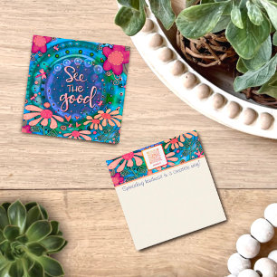 Pretty Floral See The Good Quote Kindness Card