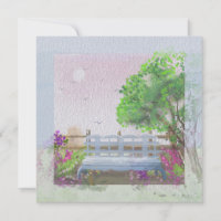 Pretty Floral Sitting Scenery By The Sea