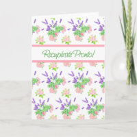 Pretty Floral Spanish Language Greeting Get Well
