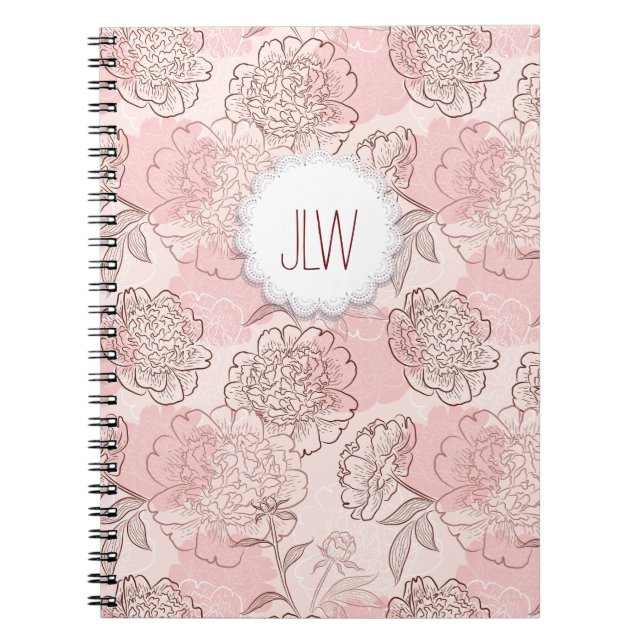 Pretty Floral Spiral Notebook (Front)