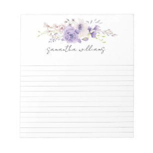 Pretty floral spray custom notepad