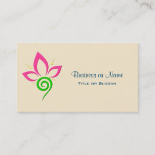 Pretty Floral Symbol Design Business Card