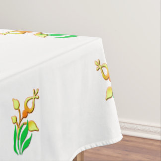 Pretty Floral Tablecloth.  Digital Art. Tablecloth
