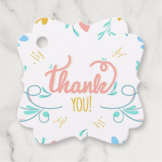 Pretty Floral Thank You Favour Tags